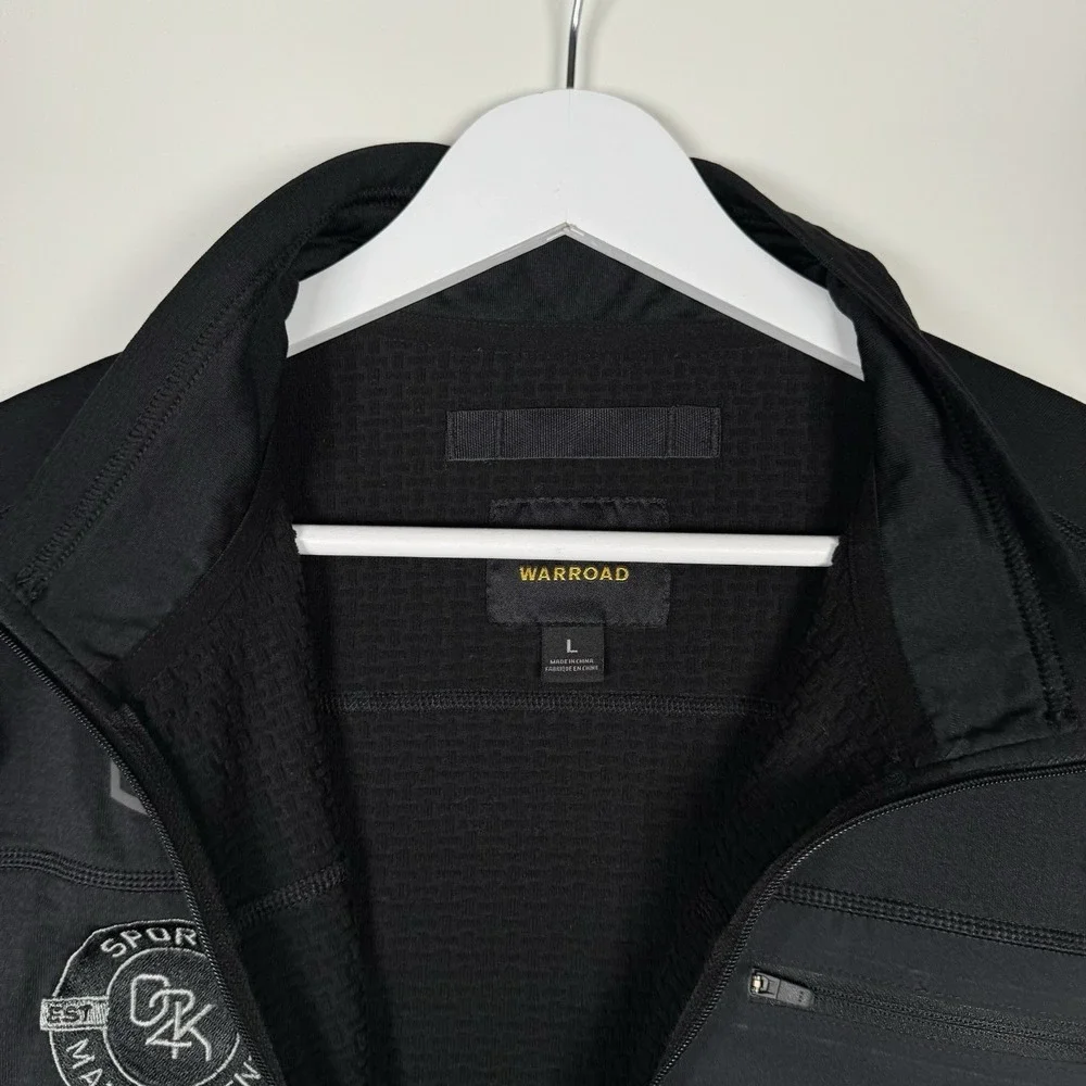WARROAD Quarter Zip Black Fleece Sweater - Men's Large
